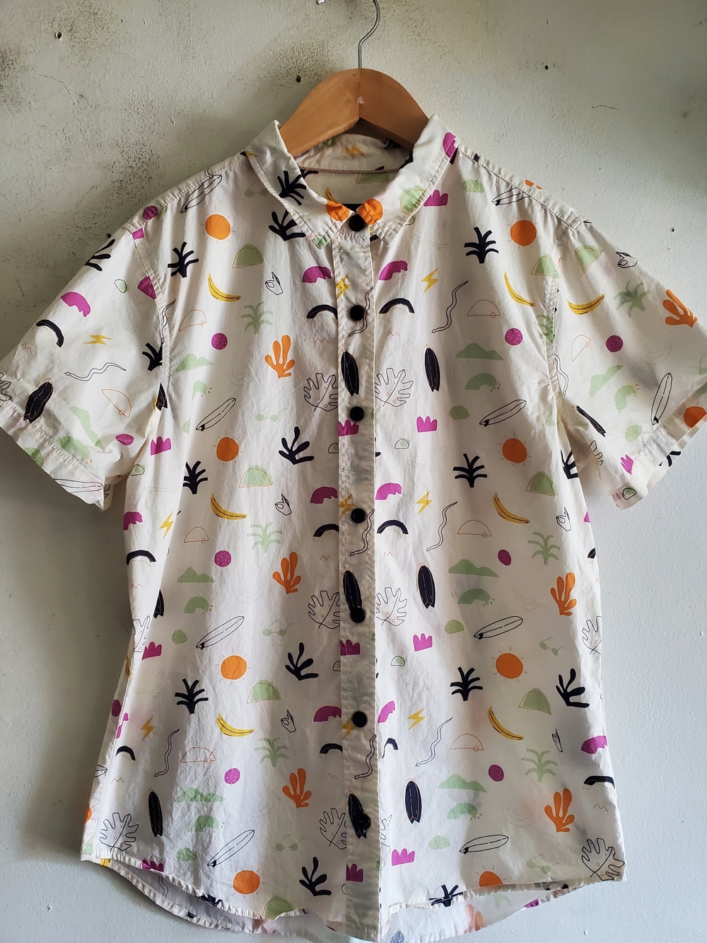 Wildfang White The Essencial Short sleeve  Button-up .